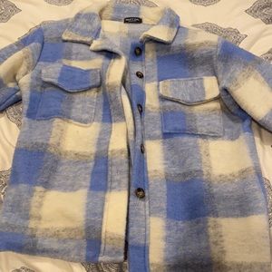 Blue and white flannel- second layer